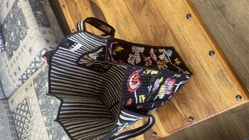 Block Print Quilted Tote Bag, Indian Print Handbag Pink, Black, 10 of 10