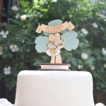 Personalised Bicycle Wedding Cake Topper, 2 of 7