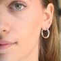 Waterproof Classic Wide Hoop Earrings Silver, thumbnail 1 of 7