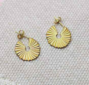 Stripe Round Hoop Earrings, 3 of 6
