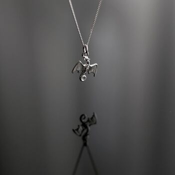 Sterling Silver Dragon Necklace, Fantasy Necklace, 4 of 9