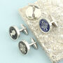 Personalised 60th Birthday Enamelled Sixpence Cufflinks, thumbnail 3 of 11