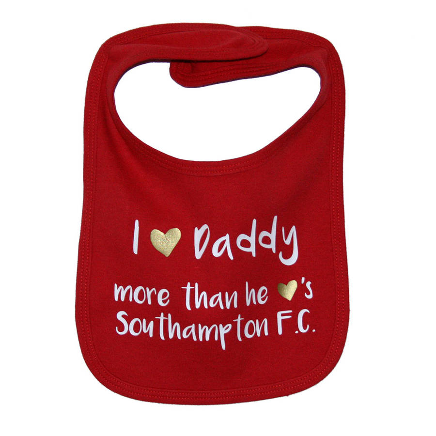 football teams baby bib by juliet reeves designs