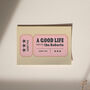 Ticket To A Good Life Personalised Family Print, thumbnail 9 of 10