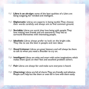 Libra Zodiac Star Sign Banner Card, 3 of 6