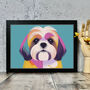 Shih Tzu Colourful Graphic Dog Portrait Print, thumbnail 2 of 2