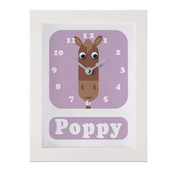 Personalised Children's Horse Clock, 7 of 9