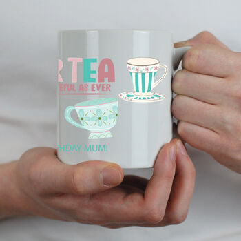 Personalised Four Tea Tea Mug 40th Birthday Gift, 3 of 5