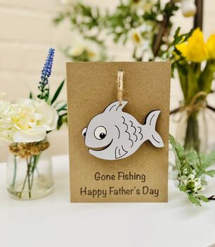 Personalised Father's Day Fishing Keepsake Card, 3 of 6