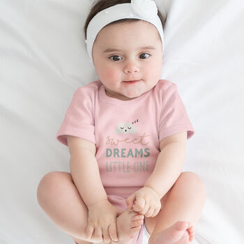 Organic Cotton Sweet Dreams Baby Grow, 2 of 6