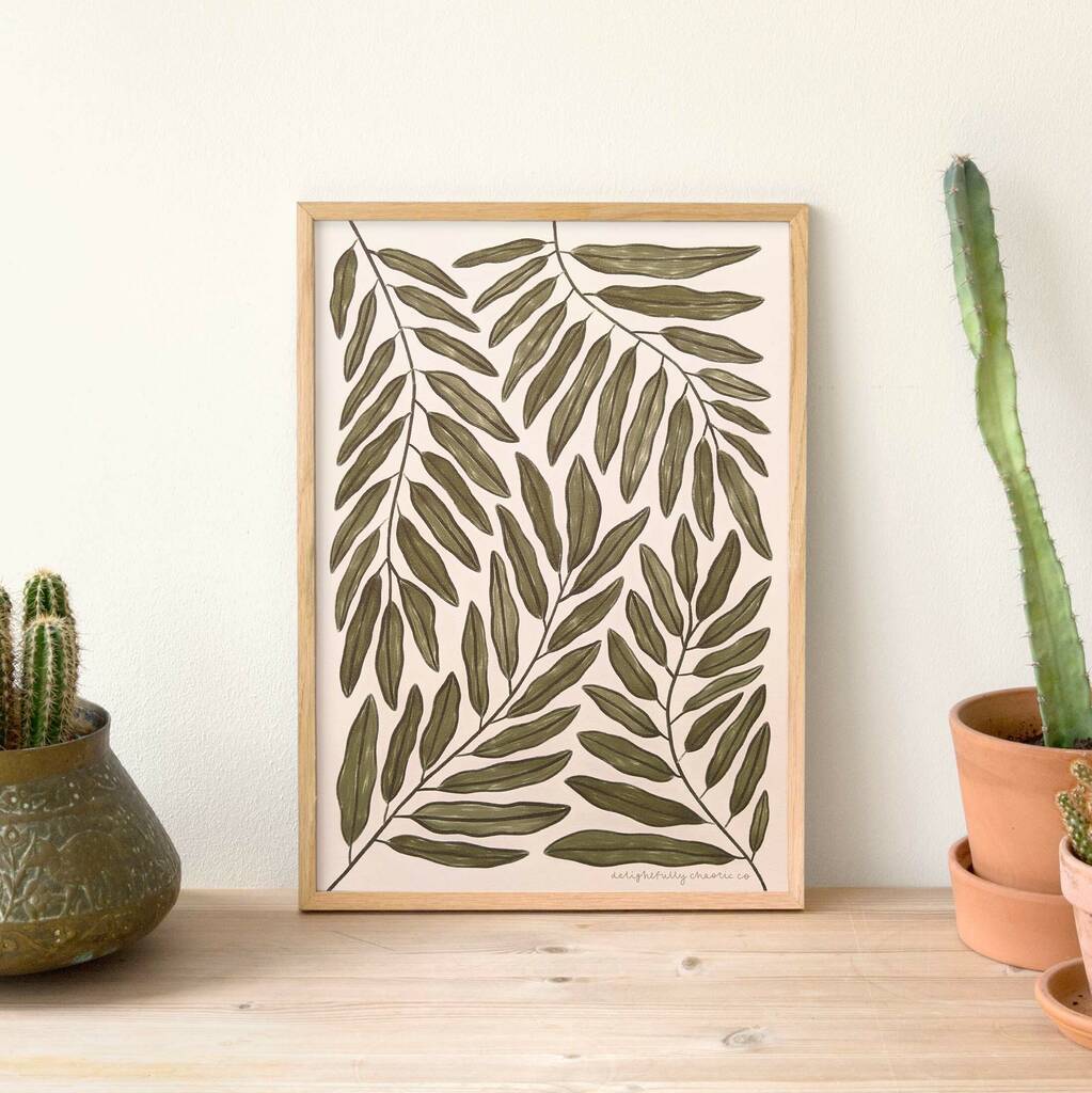 Jungle Leaf Abstract Print, 1 of 3