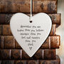 You Are Brave, Strong And Loved' Porcelain Heart, thumbnail 1 of 2