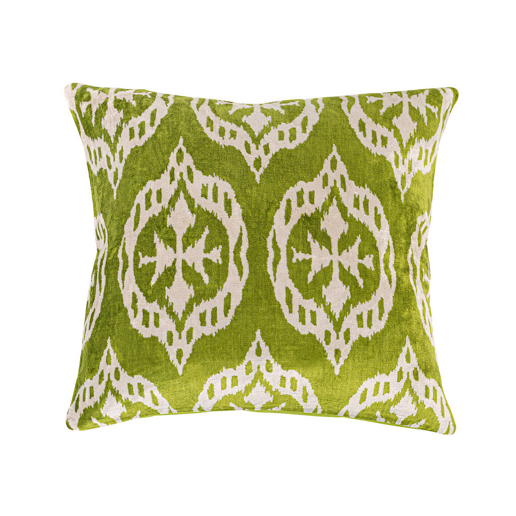 Traditional Green Silk Velvet Cushion Cover 50x50cm By