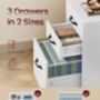 Three Drawer Rolling Filing Cabinet With Wheels, thumbnail 4 of 8