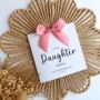 Daughter On Your Wedding Day Card, Luxury Bow Wedding Couple Card, thumbnail 2 of 4