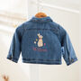 Personalised Flopsy Bunny Children's Denim Jacket, thumbnail 1 of 3