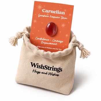 Carnelian Gemstone Keepsake Token Confidence Gift, 2 of 3