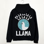 Fa La La Llama Premium Christmas Slogan Hoodie, thumbnail 3 of 4