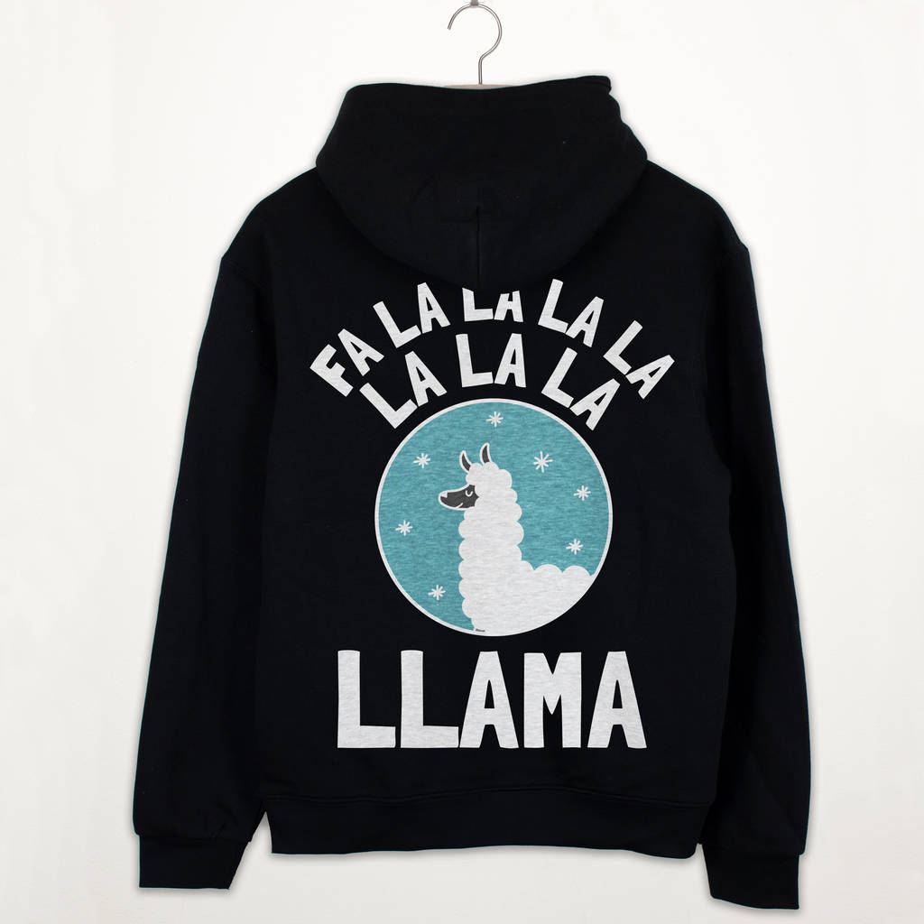 Fa La La Llama Premium Christmas Slogan Hoodie By Batch1