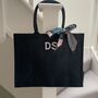 Personalised Scarf Square Jute Beach Tote Bag, thumbnail 5 of 11