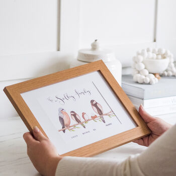 Personalised Illustrated Family Bird Art Print, 8 of 8