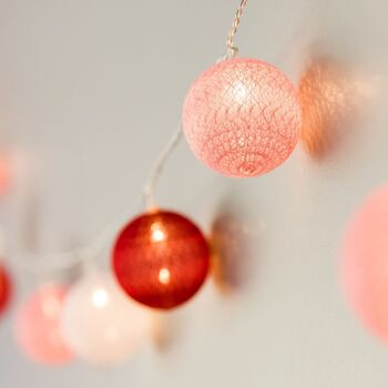 Pink Cotton Ball Fairy Lights, 3 of 6