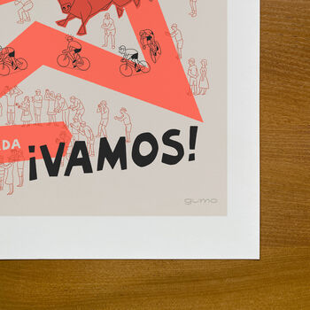 Vuelta Grand Tour Cycling Poster, Art For Cyclists, 4 of 9