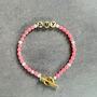Name Pink Bead Toggle Bracelet, thumbnail 1 of 8