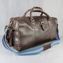 'Drake' Men's Leather Holdall In Chestnut Leather, thumbnail 6 of 12