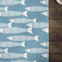 'Ocean Shoal' Grey Blue Pure Cotton Tea Towel, thumbnail 5 of 12