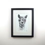 Five Framed Pen And Ink Illustrations Of Farm Animals, thumbnail 6 of 11