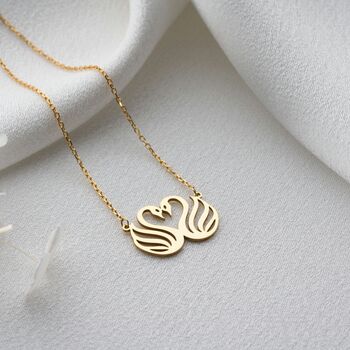 Eternal Love Heart Swans Necklace, 6 of 9