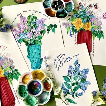 Giclée Fine Art 'Lilacs In Cactus Vase' Print, 4 of 4