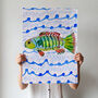 Catch Of The Day Art Print Fish Coastal Poster, thumbnail 4 of 9