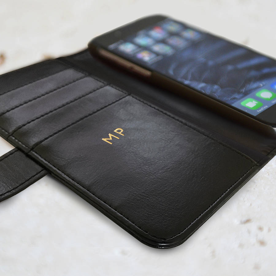 black iphone case personalised in gold by klevercase