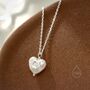 Sterling Silver Genuine Heart Baroque Pearl Pendant Necklace, thumbnail 1 of 12