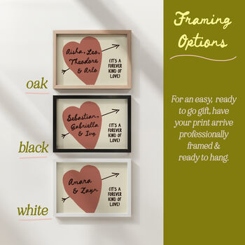 Personalised Family Heart Print – It’s A Forever Kind Of Love, 6 of 11