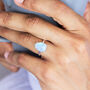 Moonstone Teardrop Faceted Gemstone Ring, thumbnail 4 of 11
