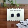 Handmade Ceramic Earrings Studs Gold Plated Findings, thumbnail 4 of 11