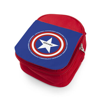 Personalised Superhero Red Lunch Bag, 9 of 11