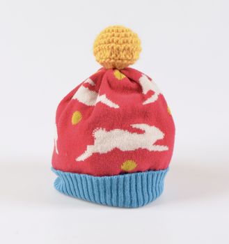 Rabbit Lambswool Knitted Bobble Hat Bright Colours, 6 of 12