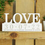 Personalised Wedding Love Date Ornament, thumbnail 1 of 3