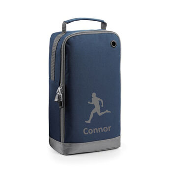 Running Shoe Bag Embroidered With Male Figure And Personalised Name, 7 of 10