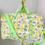 Handmade Neon Rainbow Leopard Quilted Weekend Bag, thumbnail 1 of 8