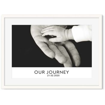 Personalised Black And White Our Journey Art Print, 4 of 4