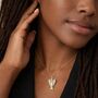 Personalised Solid 9ct Gold Guardian Angel Pendant Necklace, thumbnail 2 of 7