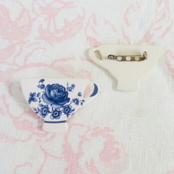 Handmade Tea Cup Brooch ~ Boxed, 5 of 7