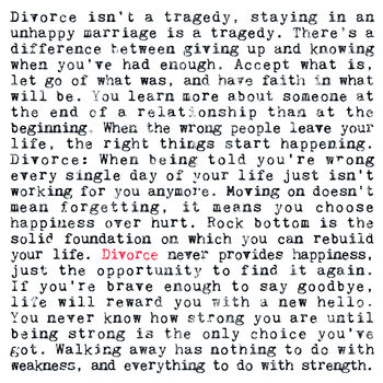 Divorce Quotes Gift Print, 2 of 6
