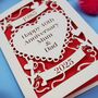 Personalised Papercut Ruby Wedding Anniversary Card, thumbnail 4 of 4