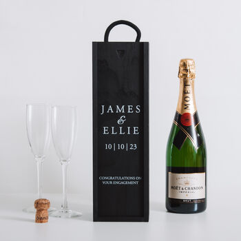 Personalised Engagement Black Bottle Box, 5 of 8